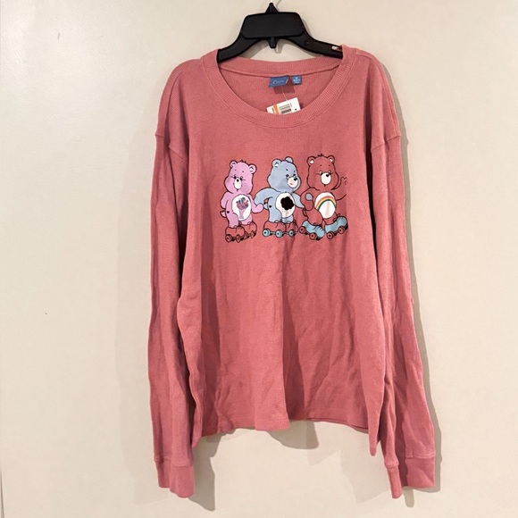 Mad Engine Care Bears Plus Size Graphic Sweatshirt | Pink Cotton Top Trendy - Picture 5 of 7